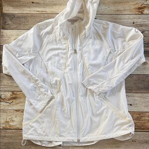 Athleta Women's White Hooded Jacket